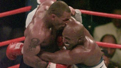 Jul 1, 1997 · Mike Tyson apologized to Evander Holyfield yesterday for biting his opponent's ears during their bout Saturday night, saying that the prospect of losing because of a head butt by Holyfield made ... 